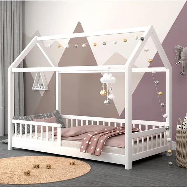 Solid Wood Kids Bed Single Beds - ZENVIRT FURNITURE